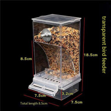 6 PCS Bird Feeders Bird Feeding Cage Transparent Parakeet Seed Container Food Feeder