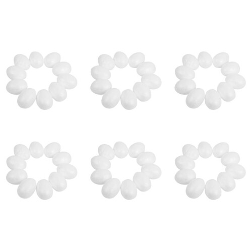 60 Eggs 6 cm White Easter Egg Decorative Egg for Painting or Sticking