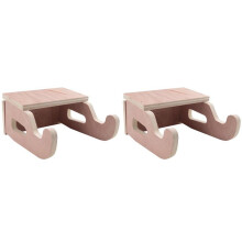 2X Estante Pared para Bicicleta, Colgadores Pared para Bicicleta Montaña y Carretera, Ganchos para Colgar Bicicletas Madera para Interiores, Soporte