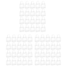 60 Peças Sacola de Presente Transparente com Alça Embalagem de Presente de Doces de Casamento Sacola Reutilizável Chá de Natal 15x20x7cm