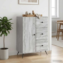 vidaXL Sideboard Grey Sonoma 66 x 34.5 x 90 cm Engineered Wood