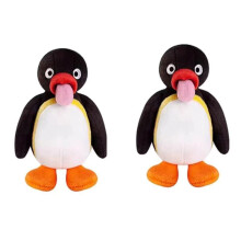 2X Plush Doll Cute Penguin Tabletop Ornament Plush Doll Toy Figurine Child Birthday Gift Decoration