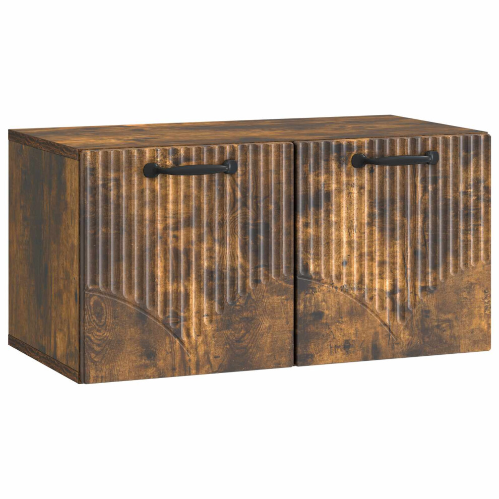 Vidaxl Wall-Mounted Tv Cabinet Smoked Oak 59.5 X 31 X 30 Cm