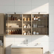 vidaXL Badezimmerschrank-Set 3 stk. 130 x 14,5 x 70 cm Holzwerkstoff