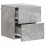VidaXL vidaXL Wall-Mounted Bedside Cabinet 2 pcs Concrete Grey 5