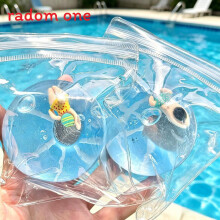 (Spherical) People Pool Summer Cube Squishy Toy Soft Squeeze Mermaid Mini Figure Fidget Toy Decoration Relief Stress