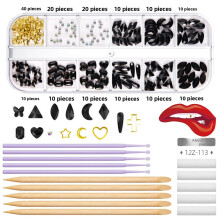 (Style 7)Assorted Tooth Gem Set With Rhinestones And Stickers For Nail Art Crafting And Accessories Diy