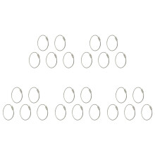 25pcs Stainless Steel Screw Locking Wire Keychain Cable Key Rings Outdoor Accessory