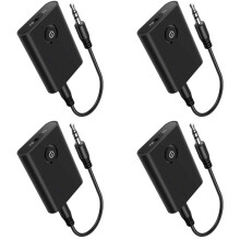 4X Adaptateur 5.3 pour Avion Vers 2 Écouteurs Sans Fil, Prise Jack 3,5 mm, Émetteur-Récepteur en Vol pour TV