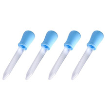 4X 5ml Clear Plastic Pipette Liquid Medicine Dropper  for Baby