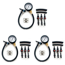 3X Fuel Pressure Test Kit Fuel Pressure Gauge Fuel Injection Pump Pressure Tester Gauge Kit for Car, Motorcycle, Truck