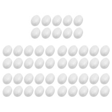 50 Eggs 6 cm White Easter Egg Decorative Egg for Painting or Sticking