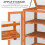 3-Tier Wooden Greenhouse with Storage Shelf 6