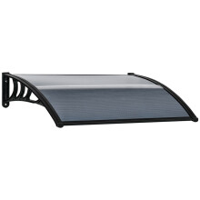 Black Door Canopy Awning 100x75cm Outdoor Rain Cover
