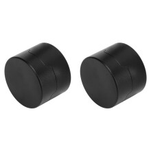 2X Billiard Chalk Case, Rund Aluminiumlegering Cues Chalk Box Hållare för Pool Cues Chalk Box Biljardtillbehör