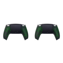 2X Carcasa Trasera Inferior Antideslizante, Piezas de Repuesto para PS5 Mejorar el Juego del Controlador, Color Negro y Verde