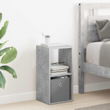 vidaXL Bedside Table Concrete Grey 25.5 x 22 x 49.5 cm Engineered Wood
