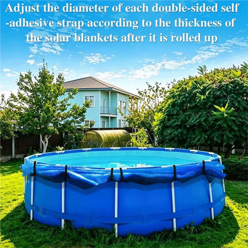 Adjustable Solar Pool Cover Strap Windproof Storage Holder for Framed Above Ground Swimming Pool Solar Blanket Accessory 1