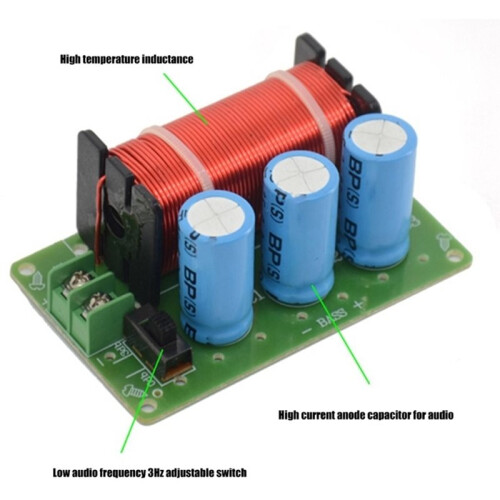 200W Subwoofer Filter Circuit Board High Power Subwoofer Speaker Frequency Divider for Enhances Subwoofer 1