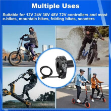 Throttle Grip Kit for Ebike Full Twist for Macfox, 3 Pin Style 12V-72V for Happyrun Freego Heybike
