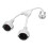 Protective Contact Extension Cord, AC Y Plastic Cable Short Cable with 2 Outlets, Socket IP20 with Dual Plugs EU Plug 1