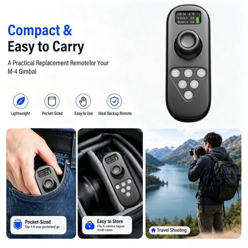 Telecomando Wireless per SOONPHO M7 PT2000 Gimbal Pan Tilt con Display Digitale e Controller Joystick per Riprese Video