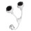 Protective Contact Extension Cord, AC Y Plastic Cable Short Cable with 2 Outlets, Socket IP20 with Dual Plugs EU Plug 4