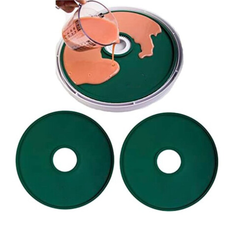 6 Pcs Round Dehydrator Sheets Non Stick Dehydrator Mats with Edges Reusable Roll Tray Liner for Fruit Meat Beef Kitchen 1