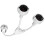 Protective Contact Extension Cord, AC Y Plastic Cable Short Cable with 2 Outlets, Socket IP20 with Dual Plugs EU Plug 5