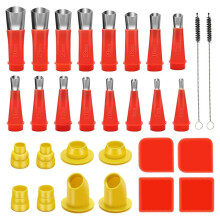 30Pcs Caulking Finisher Kit, Nozzle Tips Reusable Nozzle Coating Caulking Tool Kit for Bathroom Doors Window