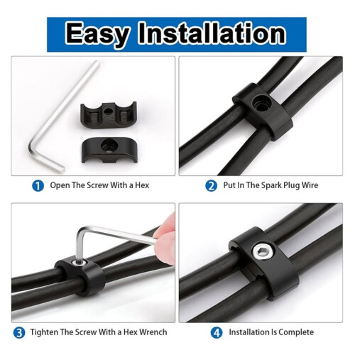 12 Pcs  Separators Set, Wire Separator with 1 L Type Wrench,Automobile  Wire Clip Holder 1