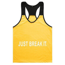 (Yellow,M)Camiseta Regata Masculina Ginástica Muscular Sem Mangas Musculação Esporte Fitness Vestus