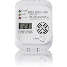 Koolmonoxidemelder, op batterijen, gasmelder met display en temperatuurmeter, gratis levering - YXY