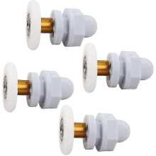 Shower Door Rollers 25mm - 4-Piece Replacement Wheels for Shower Enclosures, Bathrooms & Steam Rooms - Durable Plastic & Copp-YXY
