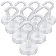 Ganchos magnéticos fuertes y resistentes, imanes de tierras raras de 22 libras para refrigerador, hogar, cocina, oficina, cru