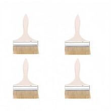 Lot de 4 pinceaux Ă poils de 220 x 135 mm avec manche en bois pour peinture murale - YXY