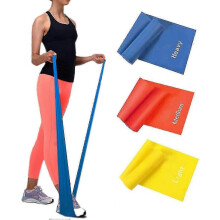 Set van 3 weerstandsbanden 150 cm x 15 cm voor oefeningen, fysiotherapie, yoga en thuistraining - YXY