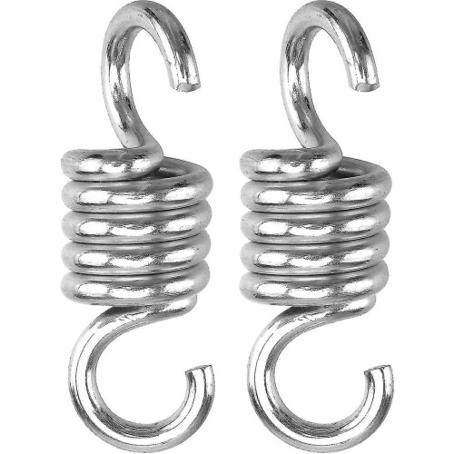 Conjunto de 2 Molas para Rede, Cadeira Suspensa com Molas, Cadeira de Balanço com Molas (prateada) - YXY