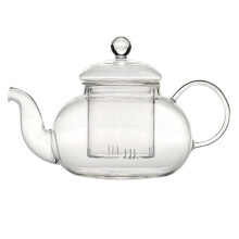Juego de té con filtro de vidrio resistente al calor para seis personas, tetera de borosilicato de 600 ml - YXY