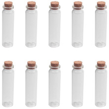 10 kpl 20 ml:n mini kirkas toivepullo, lasipullo korkilla, sisustus-YXY