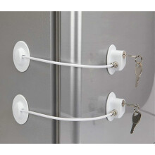 2 Pack Refrigerator Lock With 4 Keys, Refrigerator Lock Dorm Freezer Door Lock And Child Safety Cabinet Lock With Strong Adhe-YXY