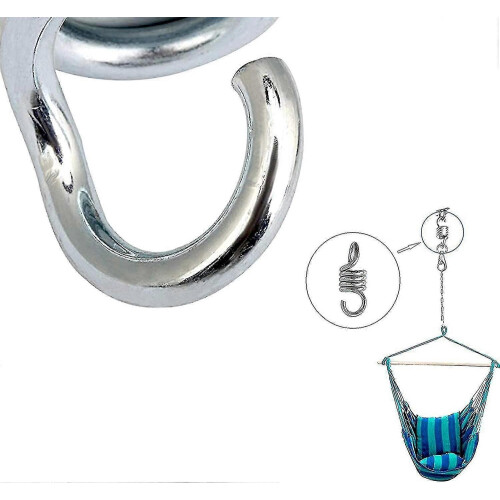 Conjunto de 2 Molas para Rede, Cadeira Suspensa com Molas, Cadeira de Balanço com Molas (prateada) - YXY 2