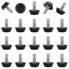 30 Pcs 1/4 Screw In Threaded Furniture Adjustable Levelers, M6 X 15mm Patio Furniture Glide Leveling Feet-YXY