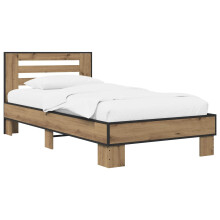 vidaXL Bed Frame with Headboard Artisan Oak 80 x 200 cm