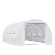 6x3x2m Walk-in Polytunnel Greenhouse, Metal Frame