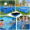 Capa protetora resistente para piscina retangular acima do solo, 400 x 211 cm, com alta durabilidade, resistente a rasgos e d 4