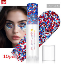 (Color 8)Sparkling Makeup Gel For Face And Body With Light Effects For Dance And Use Party