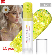 (Color 44)Sparkling Makeup Gel For Face And Body With Light Effects For Dance And Use Party