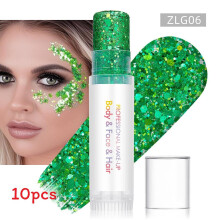(Color 6)Sparkling Makeup Gel For Face And Body With Light Effects For Dance And Party Use