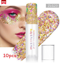 (Color 17)Sparkling Makeup Gel For Face And Body With Light Effects For Dance And Party Use